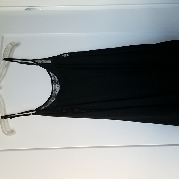 Ekouaer Other - Ekouaer Black Jersey Lace Top Slip Lingerie Size L